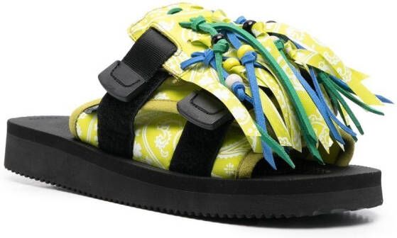 Alanui X Suicoke x Suicoke sandalen met paisley-print Geel