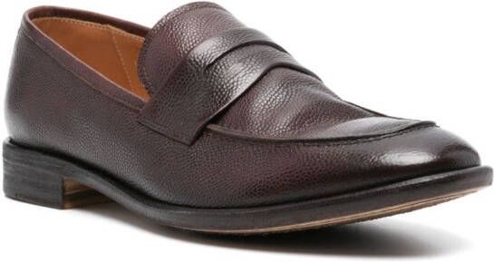 Alberto Fasciani Leren loafers Bruin