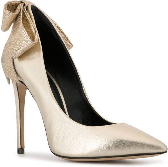 Aleksander Siradekian Gherda pumps met strik Goud