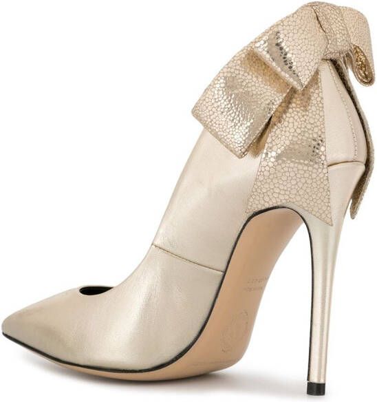 Aleksander Siradekian Gherda pumps met strik Goud