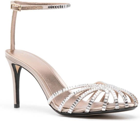 Alevì Sandalen verfraaid met kristallen Beige