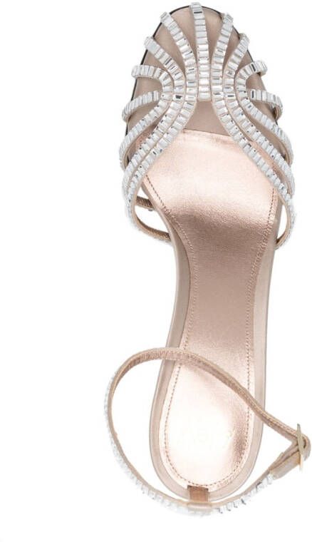 Alevì Sandalen verfraaid met kristallen Beige