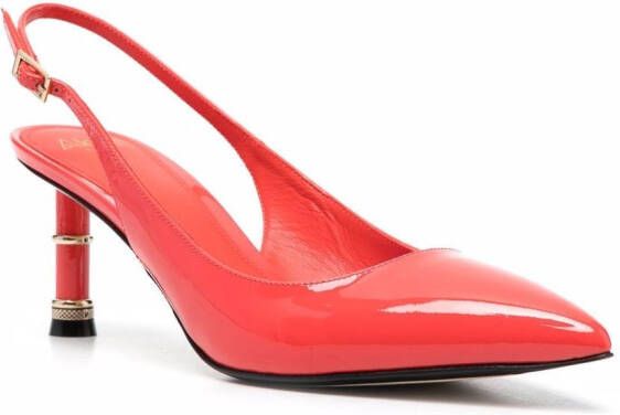 Alevì Leren slingback pumps Oranje