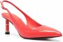 Alevì Leren slingback pumps Oranje - Thumbnail 2