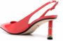 Alevì Leren slingback pumps Oranje - Thumbnail 3