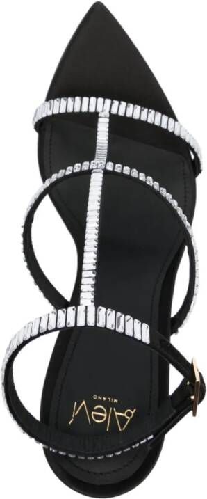 Alevì Lisa sandalen verfraaid met kristallen Zwart