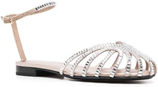 Alevì Rebecca sandalen verfraaid met kristallen Beige