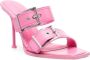 Alexander McQueen 100mm leren sandalen met gesp Roze - Thumbnail 2