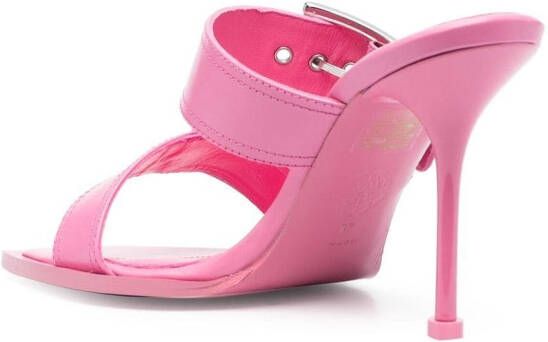 Alexander McQueen 100mm leren sandalen met gesp Roze