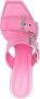 Alexander McQueen 100mm leren sandalen met gesp Roze - Thumbnail 4
