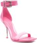 Alexander McQueen Satijnen sandalen Roze - Thumbnail 2