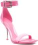 Alexander McQueen Satijnen sandalen Roze - Thumbnail 2