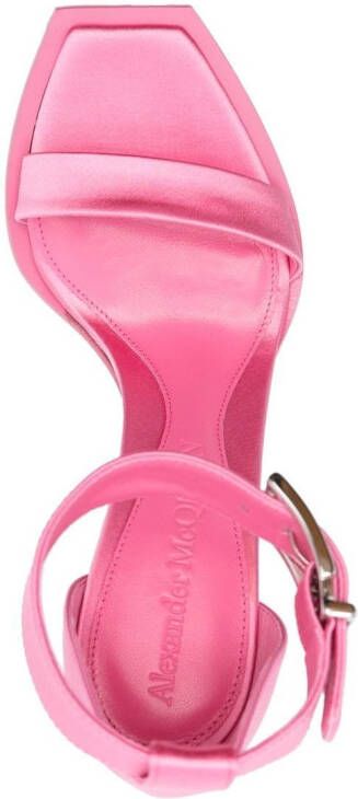 Alexander McQueen Satijnen sandalen Roze