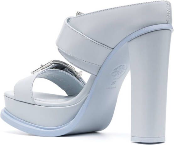 Alexander McQueen Muiltjes met plateauzool Blauw