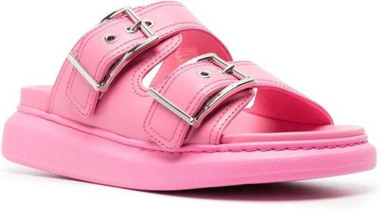 Alexander McQueen Sandalen met dubbele gesp Roze