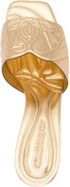 Alexander McQueen 60mm Seal muiltjes Goud