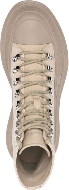 Alexander McQueen Chunky veterlaarzen Beige