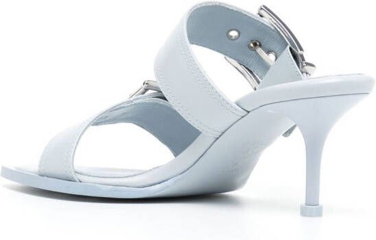 Alexander McQueen 75mm leren sandalen met gesp Blauw