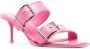 Alexander McQueen 75mm leren sandalen met gesp Roze - Thumbnail 2