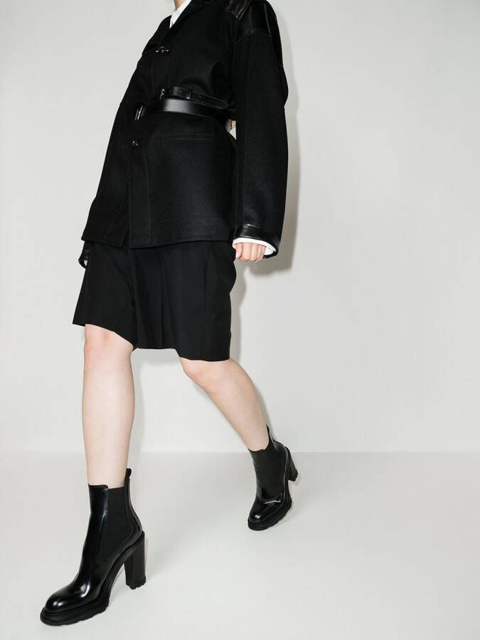 Alexander McQueen Leren Chelsea laarzen Zwart
