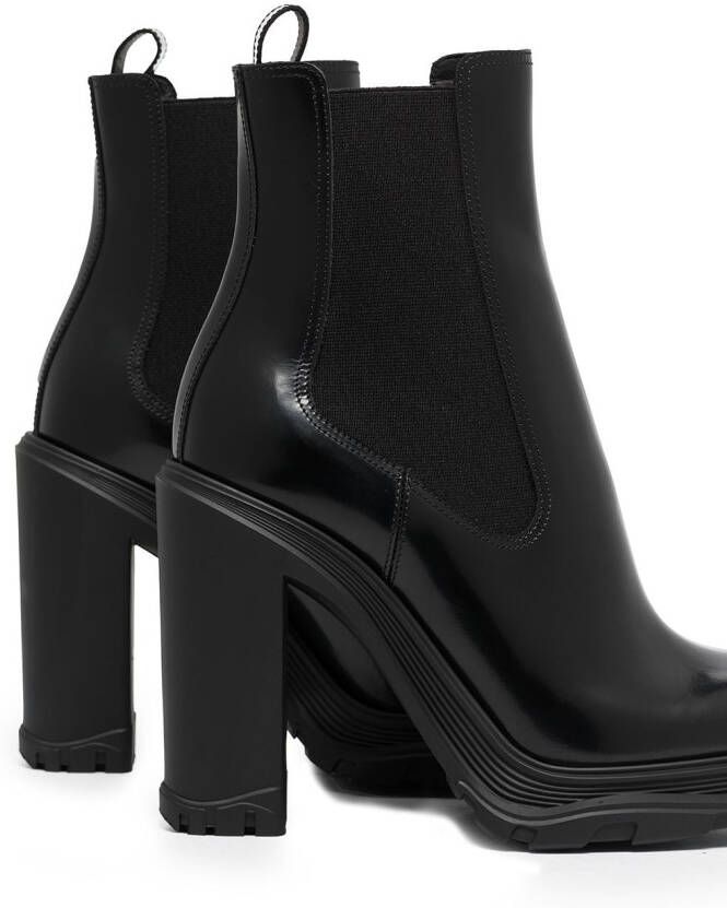 Alexander McQueen Leren Chelsea laarzen Zwart