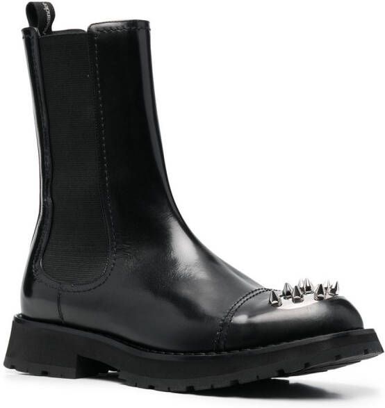 Alexander McQueen Chelsea laarzen met studs Zwart