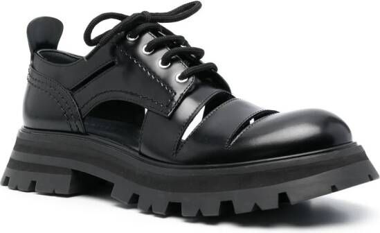 Alexander McQueen Leren Oxford schoenen Zwart