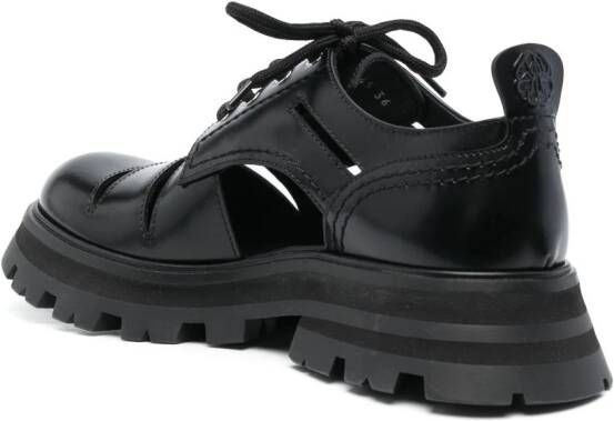 Alexander McQueen Leren Oxford schoenen Zwart