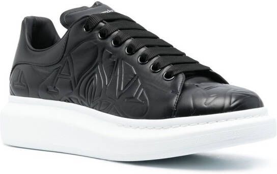 Alexander McQueen Leren sneakers Zwart