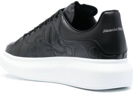 Alexander McQueen Leren sneakers Zwart