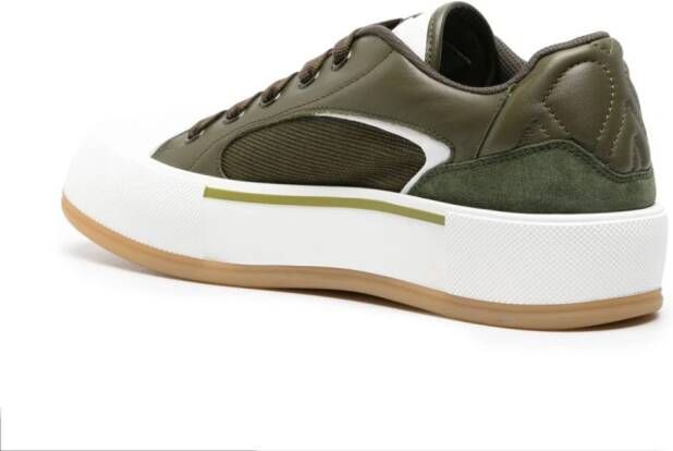 Alexander McQueen Deck Plimsoll leren sneakers Groen