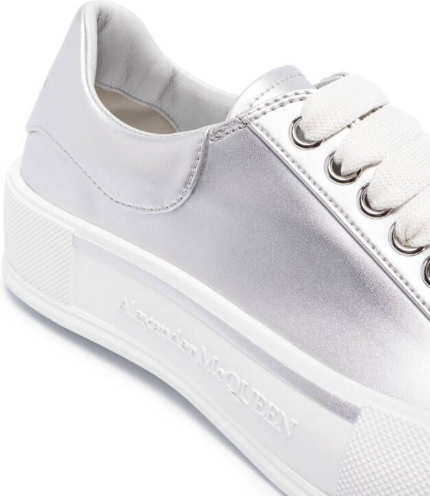 Alexander McQueen Deck Plimsoll low-top sneakers Zilver