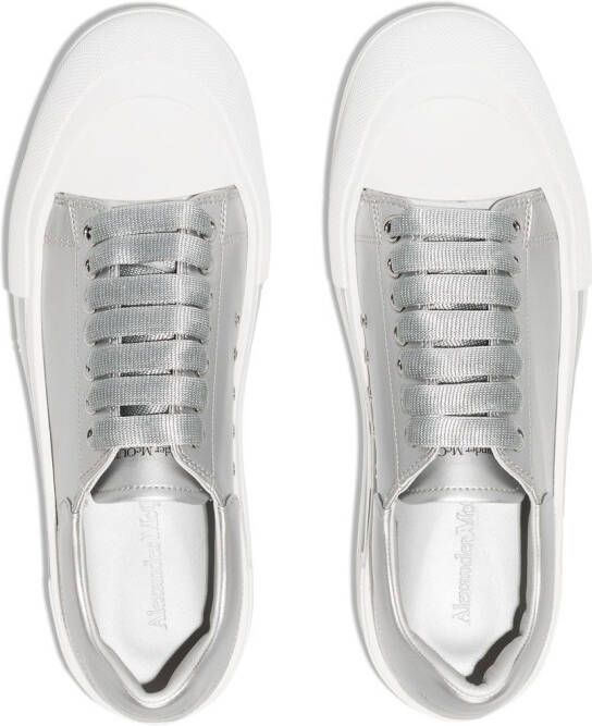 Alexander McQueen Deck Plimsoll low-top sneakers Zilver