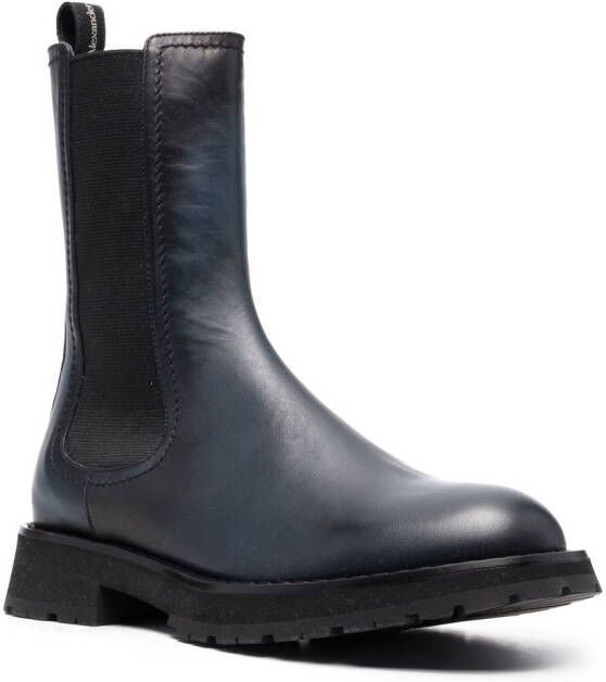 Alexander McQueen Leren Chelsea laarzen Blauw