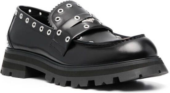 Alexander McQueen Chunky loafers verfraaid met ringlets Zwart