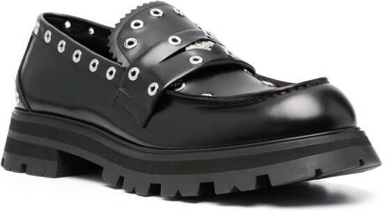 Alexander McQueen Loafers verfraaid met ringlets Zwart