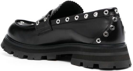 Alexander McQueen Loafers verfraaid met ringlets Zwart