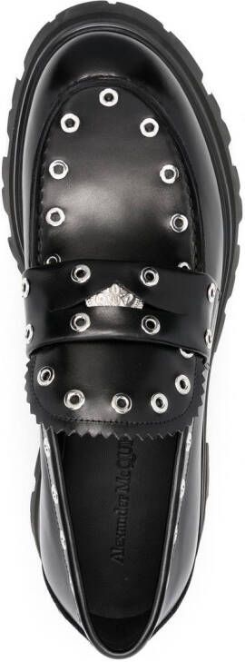 Alexander McQueen Chunky loafers verfraaid met ringlets Zwart