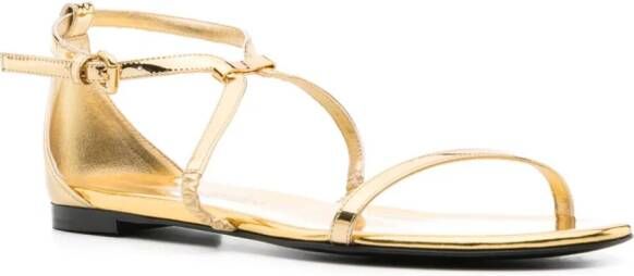 Alexander McQueen Ines metallic sandalen Goud