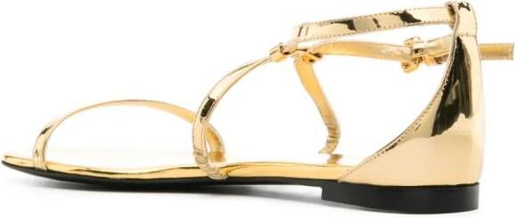 Alexander McQueen Ines metallic sandalen Goud