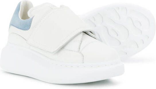 Alexander McQueen Kids Sneakers met klittenband Wit