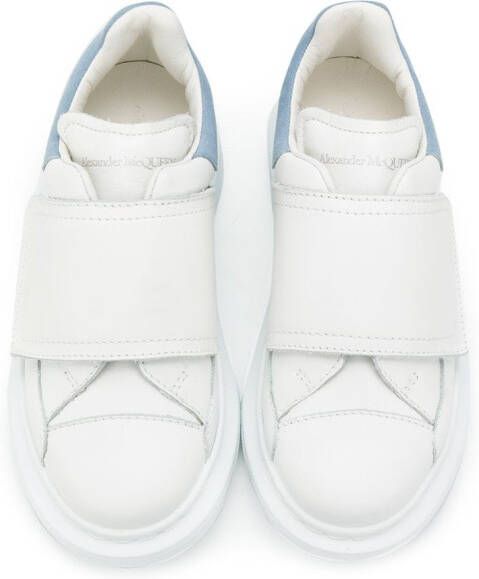 Alexander McQueen Kids Sneakers met klittenband Wit