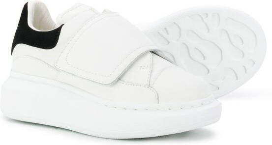 Alexander McQueen Kids Sneakers met klittenband Wit Schoenen