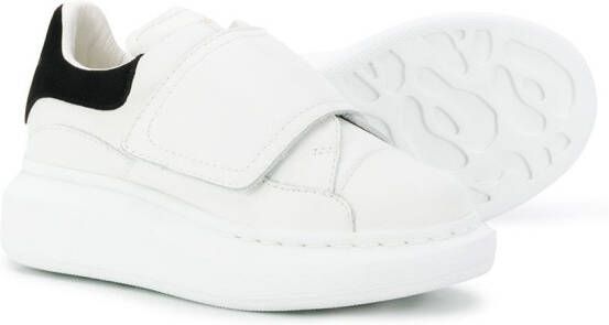 Alexander McQueen Kids Sneakers met klittenband Wit