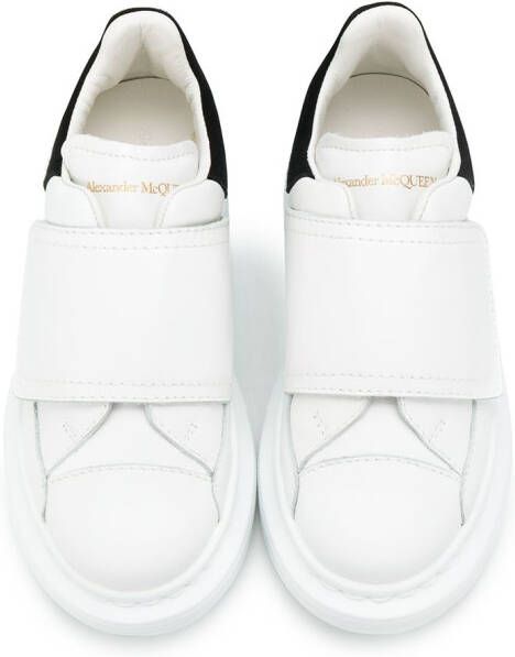 Alexander McQueen Kids Sneakers met klittenband Wit