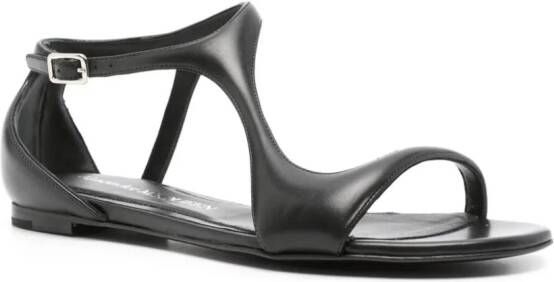 Alexander McQueen Leren sandalen Zwart