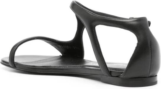 Alexander McQueen Leren sandalen Zwart