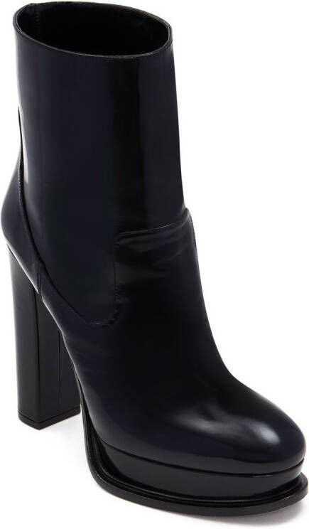 Alexander McQueen 120 mm enkellaarzen Zwart