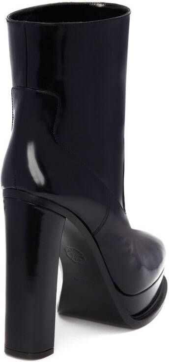 Alexander McQueen 120 mm enkellaarzen Zwart