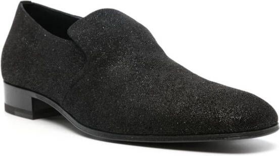 Alexander McQueen Leren slippers Zwart